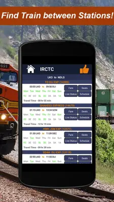 IRCTC android App screenshot 3